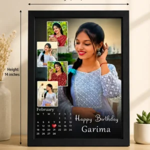 Personalized Birthday Calendar Photo Frame with Custom Photo